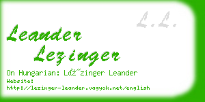leander lezinger business card